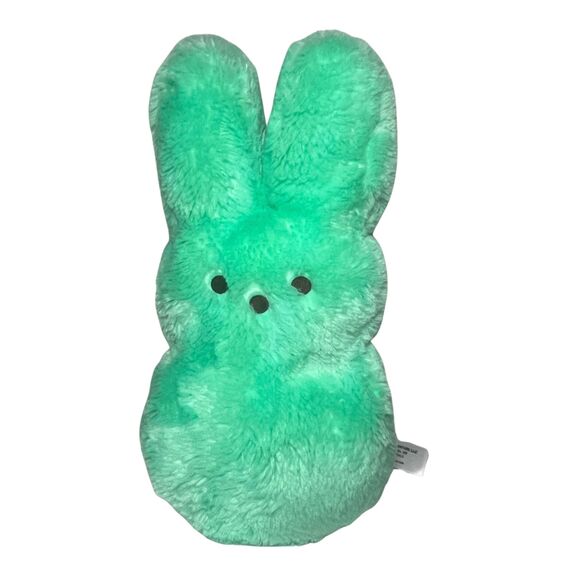 Peeps Other - Peeps Bunny - Plush Green Easter Stuffed Animal Soft Shaggy Marshmallow Toy 17"